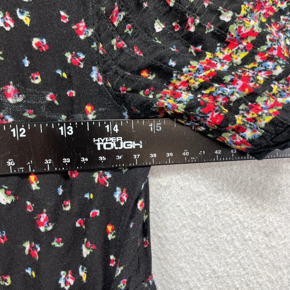 Free People Rare Feelings Maxi Dress Womens Small Black Floral Tiered Boho - Picture 8 of 15